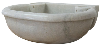 Biscottini Lavandino in marmo bianco L50xPR40xH15 cm Vasca realizzata completamente