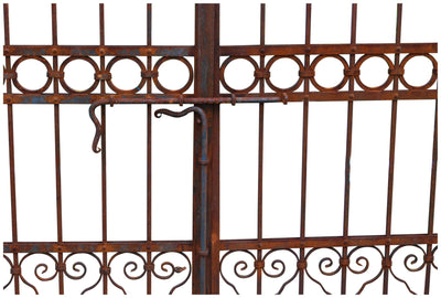 Biscottini Cancello in ferro pieno finitura antico anticata L348xPR10xH250 cm interamente