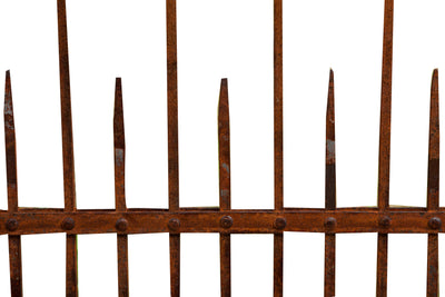 Biscottini Cancello in ferro pieno finitura antico anticata L348xPR10xH270 cm. Made in Italy