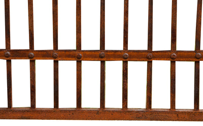 Biscottini Cancello in ferro pieno finitura antico anticata L348xPR10xH270 cm. Made in Italy