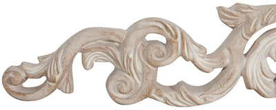 Biscottini Sopraporta in legno finitura bianco anticato