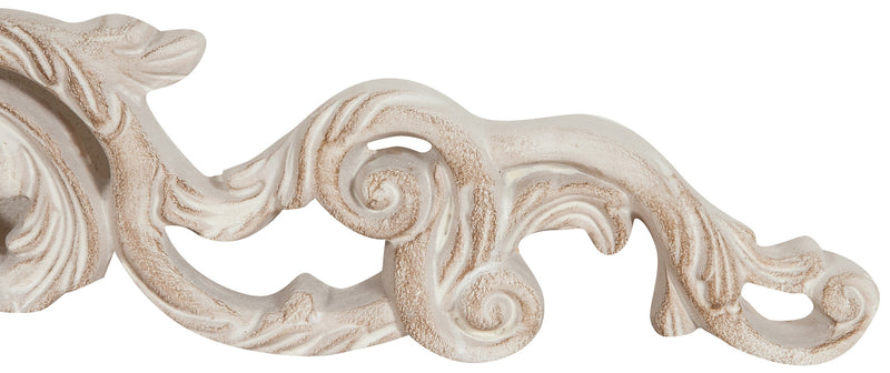 Biscottini Sopraporta in legno finitura bianco anticato