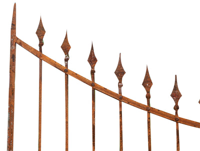 Biscottini Cancello in ferro pieno finitura antico anticata L345xPR10xH270 cm. Made in Italy