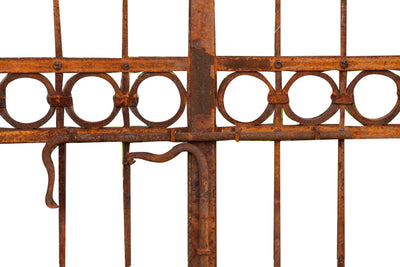 Biscottini Cancello in ferro pieno finitura antico anticata L345xPR10xH270 cm. Made in Italy