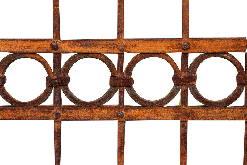 Biscottini Cancello in ferro pieno finitura antico anticata L345xPR10xH270 cm. Made in Italy