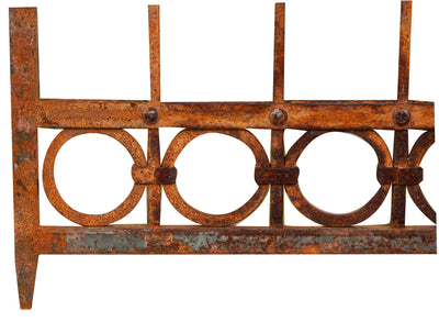 Biscottini Cancello in ferro pieno finitura antico anticata L345xPR10xH270 cm. Made in Italy