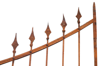 Biscottini Cancello in ferro pieno finitura antico anticata L345xPR10xH270 cm. Made in Italy