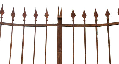 Biscottini Cancello in ferro pieno finitura anticata L400xPR10xH289 cm. Made in Italy