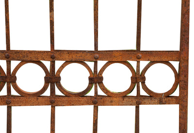 Biscottini Cancello in ferro pieno finitura anticata L400xPR10xH289 cm. Made in Italy