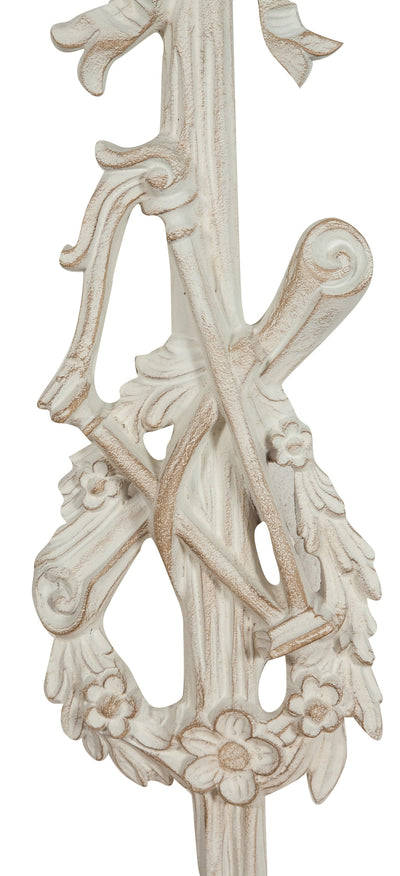 Biscottini Fregio in legno finitura bianco anticato L17xPR3,5xH73 cm Made in Italy