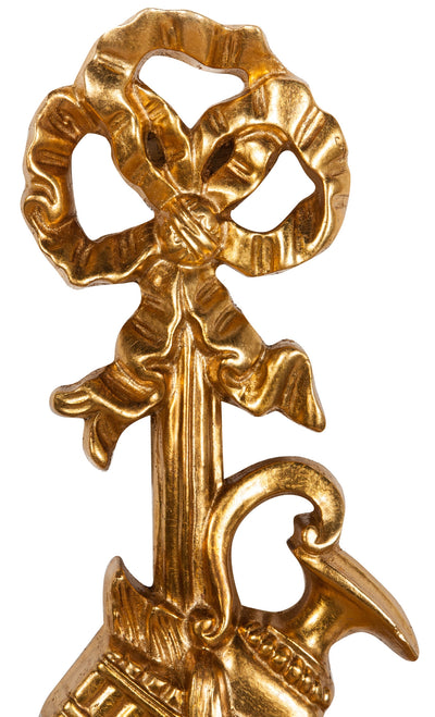 Biscottini Fregio in legno finitura foglia oro anticato L20xPR3,5xH72 cm Made in Italy