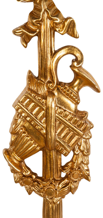 Biscottini Fregio in legno finitura foglia oro anticato L20xPR3,5xH72 cm Made in Italy