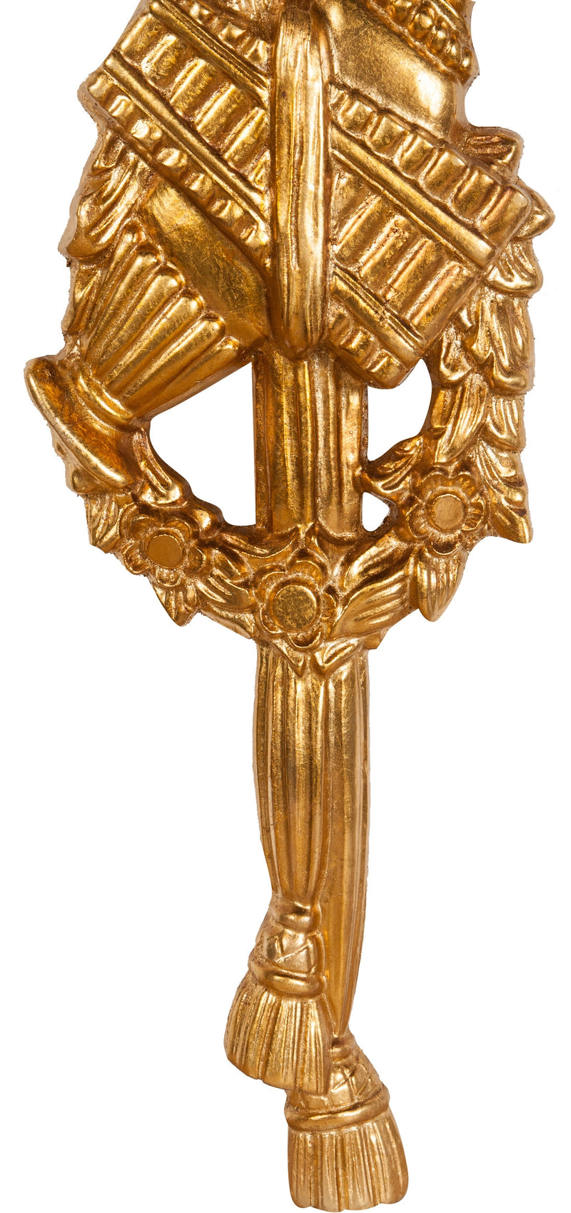 Biscottini Fregio in legno finitura foglia oro anticato L20xPR3,5xH72 cm Made in Italy