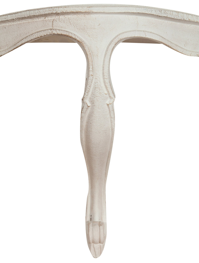 Biscottini Mensola a muro in legno finitura bianco anticato L50xPR24xH34 cm Made in Italy