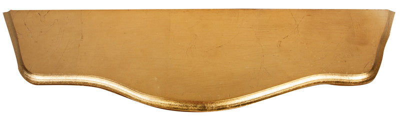 Biscottini Mensola a muro in legno finitura foglia oro anticato ANGELI Made in Italy