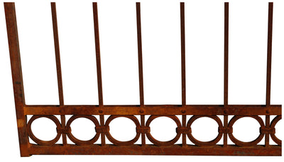 Biscottini Cancello in ferro pieno finitura anticata L350xPR10xH288 cm. Made in Italy