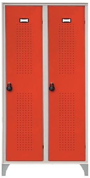 Armadio da spogliatoio con tramezza metallica sporco/pulito a norma asl cm. 100x50x180h