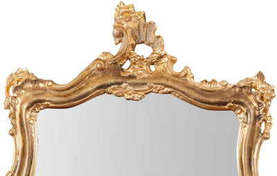 Biscottini Specchiera da parete in legno finitura foglia oro ossidato anticato L68XPR7,5XH122 cm Made in Italy