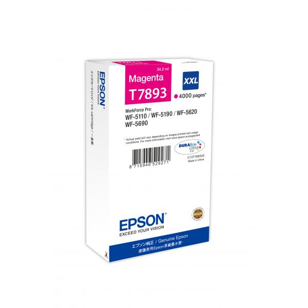 C13T789340 Cartuccia Ink Originale Magenta per Epson WF-5110DW Capacità 4000 Pagine