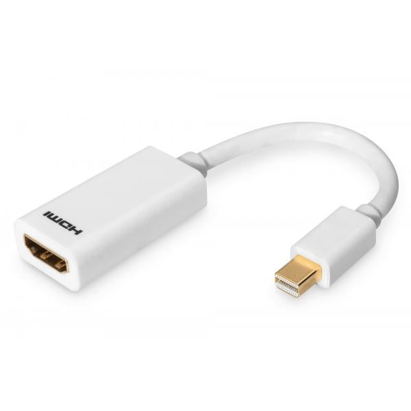 Cavo adattatore DisplayPort, mini DP - HDMI Tipo A M/F, 0,15m, compatibile a DP 1.1a, CE, we