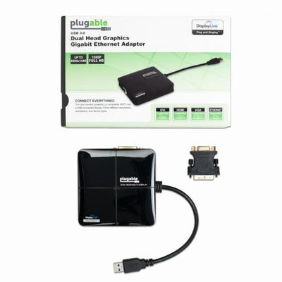 Plugable Technologies USB3-3900DHE replicatore di porte e docking station per laptop Nero (Plugable USB 3.0 Universal Mini Dock)