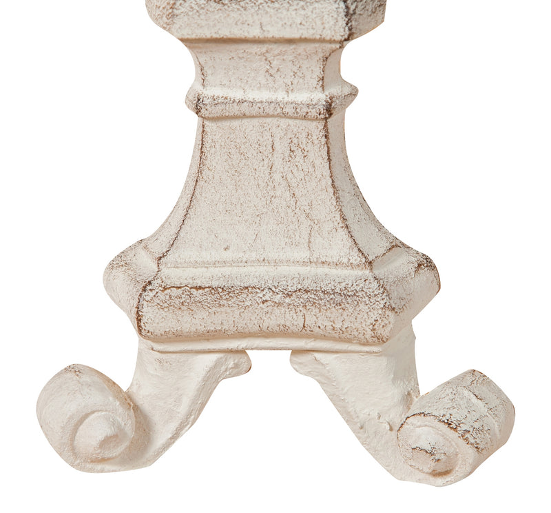 Biscottini Candeliere in legno finitura bianca anticata. Made in Italy L13XPR13XH29