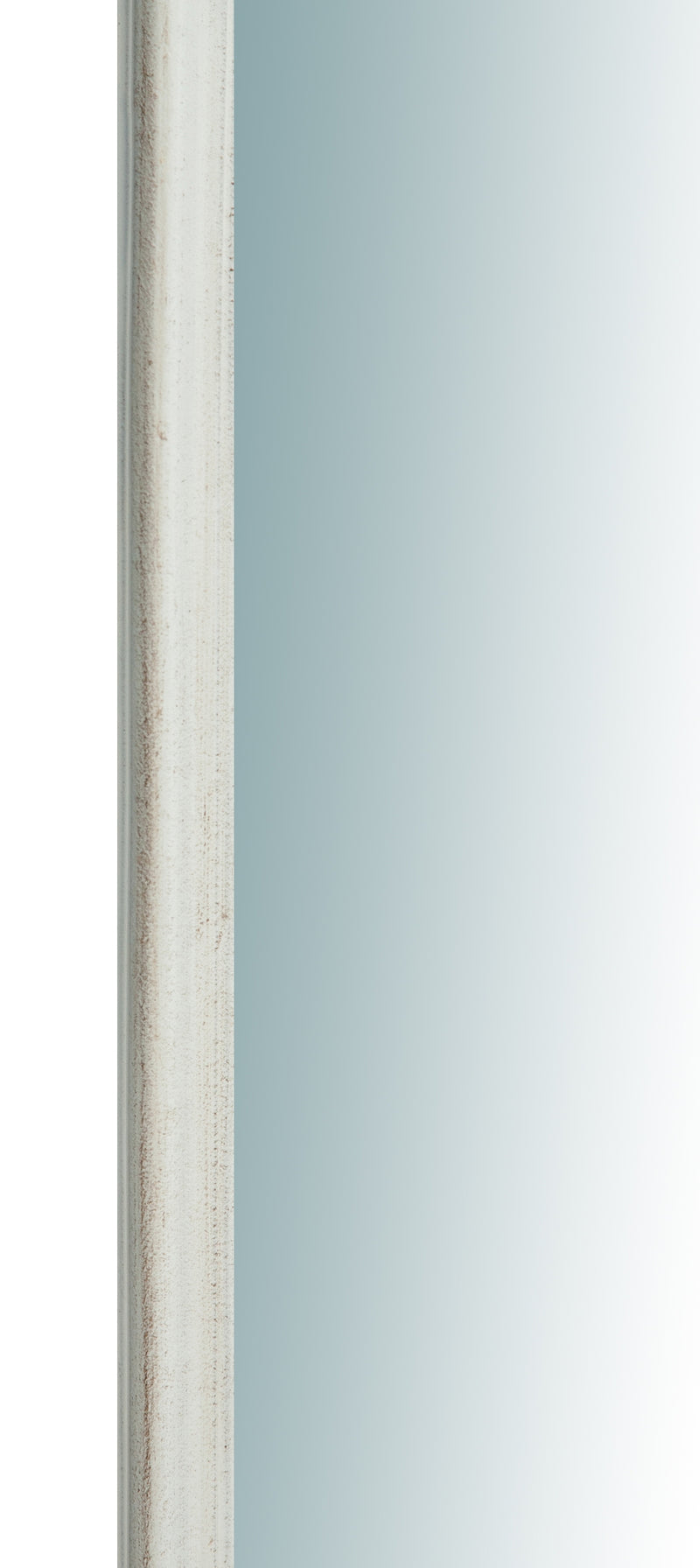 Biscottini Specchiera da parete in legno finitura bianco anticato L40xPR3xH100 cm Made in Italy