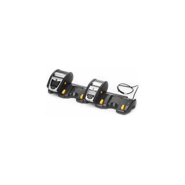 Zebra P1031365-046 accessorio per stampanti portatili Nero, Bianco, Giallo QLn220 & Qln320 (QLN EC4 QUAD ETHERNET UK - CRADLE + 50W AC ADAPTER)