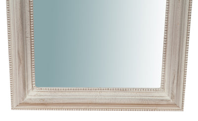 Biscottini Specchiera da parete in legno finitura bianco anticato L43xPR4xH69 cm Made in Italy