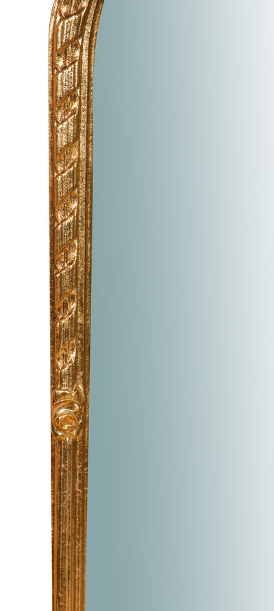 Biscottini Specchiera da parete in legno finitura foglia oro anticato L28xPR5xH69 cm Made in Italy