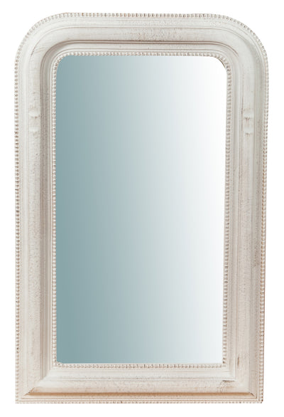 Biscottini Specchiera da parete in legno finitura bianco anticato Made in Italy Offerta