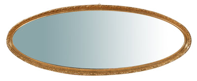 Biscottini Specchiera da parete in legno finitura foglia oro anticato L52xPR4,5xH133 cm Made in Italy