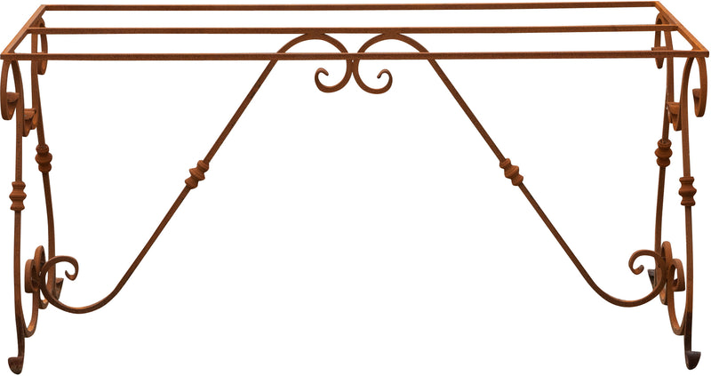 Biscottini Base tavolo in ferro pieno L150xPR60H74 cm. forgiato mano trattato, Offerta