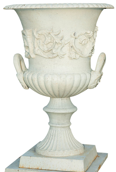 Biscottini Vaso diam.57xH80 cm con base L44xPR44xH69 cm in fusione di ghisa Stabile
