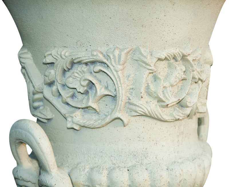 Biscottini Vaso diam.57xH80 cm con base L44xPR44xH69 cm in fusione di ghisa Stabile