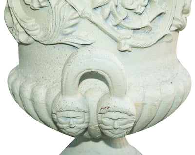 Biscottini Vaso diam.57xH80 cm con base L44xPR44xH69 cm in fusione di ghisa Stabile