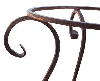 Biscottini Base tavolo in ferro pieno rotonda diametro 65xH60 cm. forgiato mano trattato,