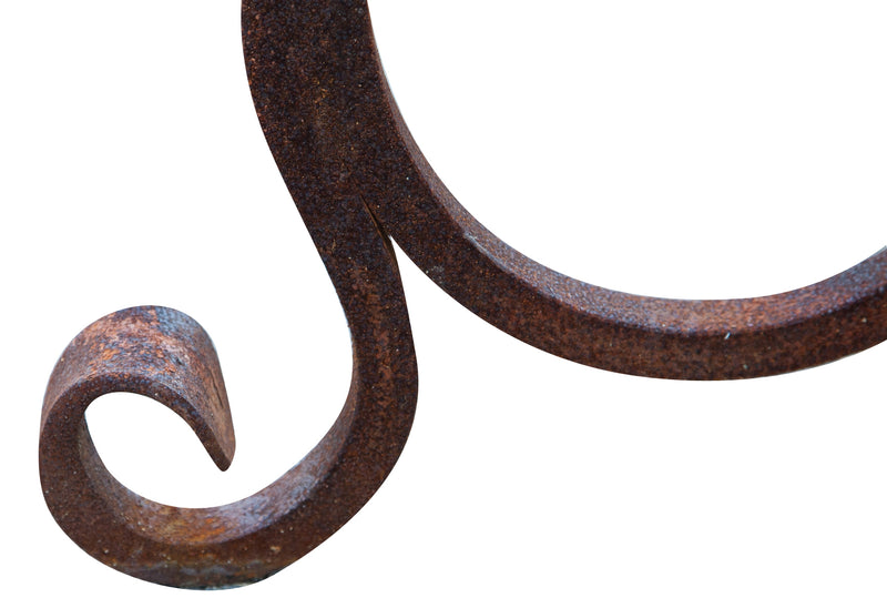 Biscottini Base tavolo in ferro pieno rotonda diametro 65xH60 cm. forgiato mano trattato,