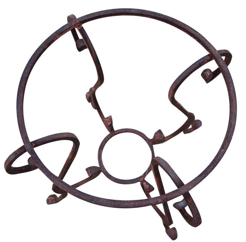 Biscottini Base tavolo in ferro pieno rotonda diametro 65xH60 cm. forgiato mano trattato,