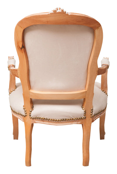 Biscottini Poltrona stile francese Luigi XVI in legno massello di faggio XVI, faggio,