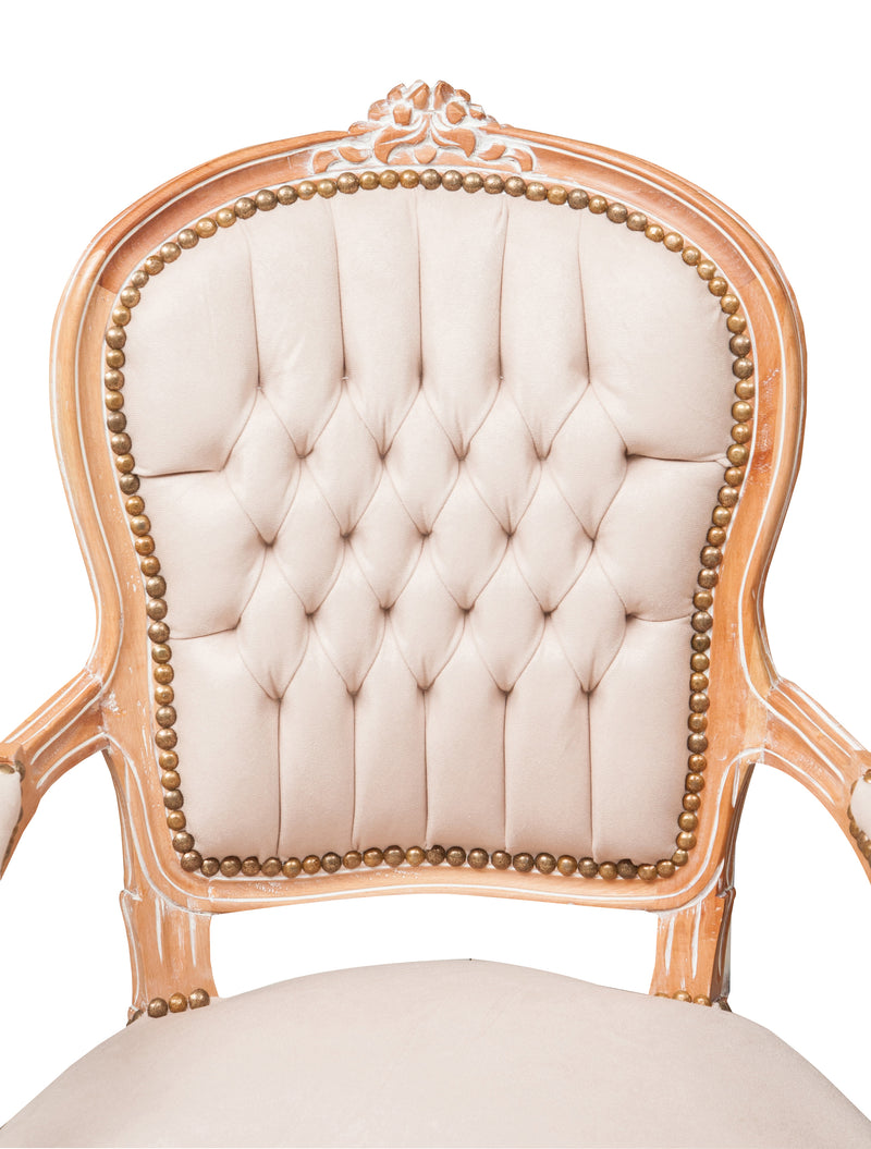 Biscottini Poltrona stile francese Luigi XVI in legno massello di faggio XVI, faggio,