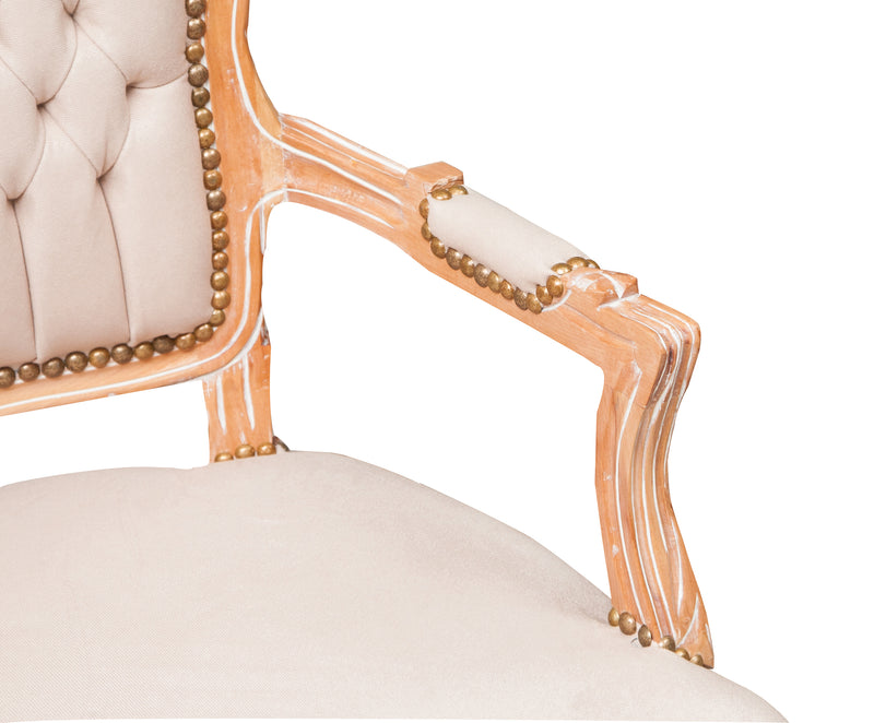 Biscottini Poltrona stile francese Luigi XVI in legno massello di faggio XVI, faggio,