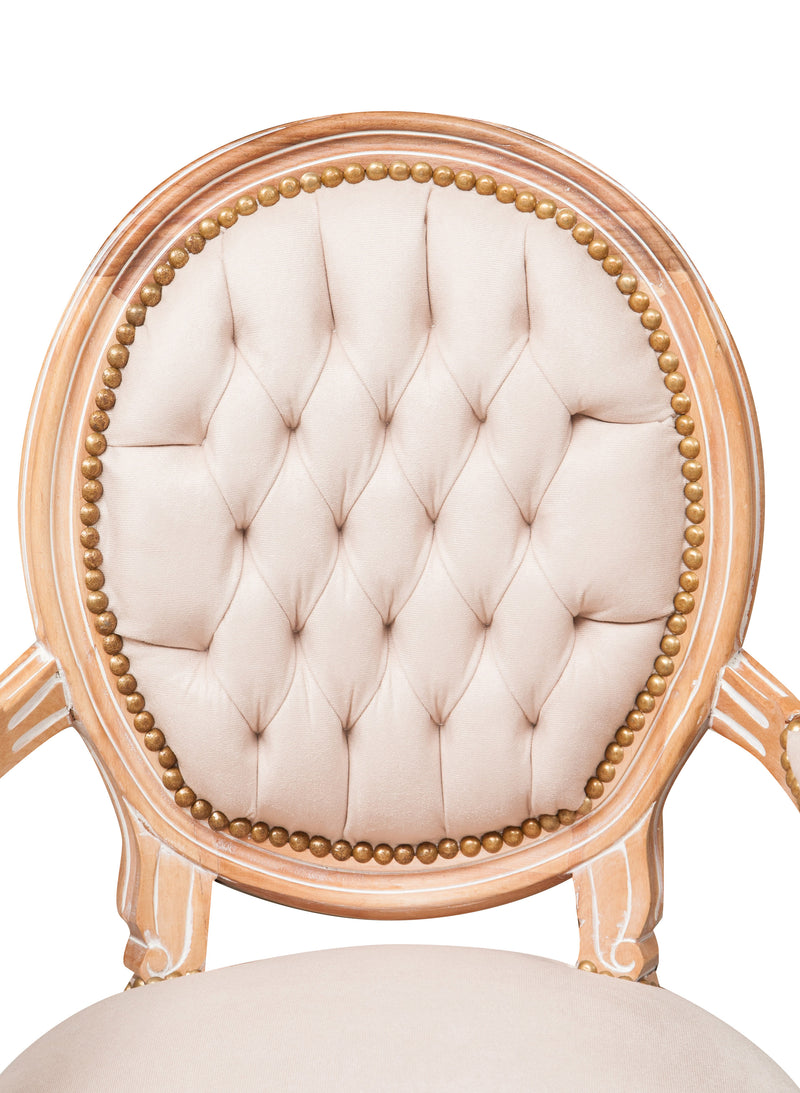 Biscottini Poltrona stile francese Luigi XVI in legno massello di faggio XVI, faggio,