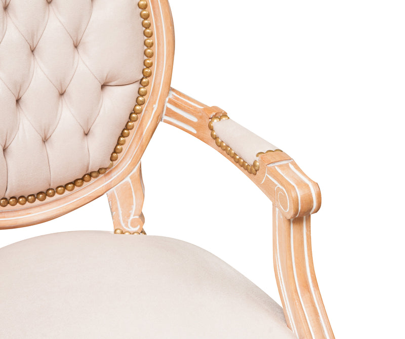 Biscottini Poltrona stile francese Luigi XVI in legno massello di faggio XVI, faggio,