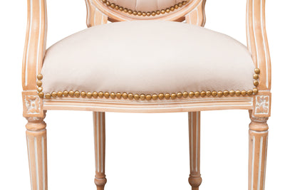 Biscottini Poltrona stile francese Luigi XVI in legno massello di faggio XVI, faggio,