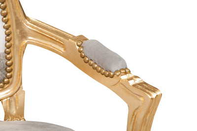 Biscottini Poltrona stile francese Luigi XVI in legno massello di faggio XVI, faggio,