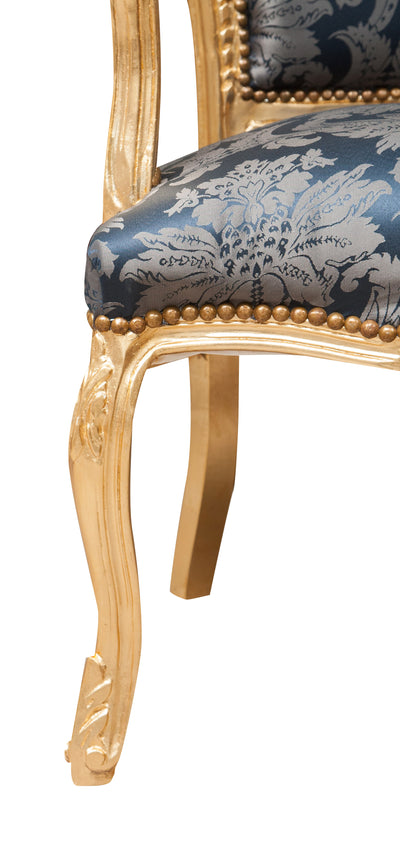 Biscottini Poltrona stile francese Luigi XVI in legno massello di faggio XVI, faggio,