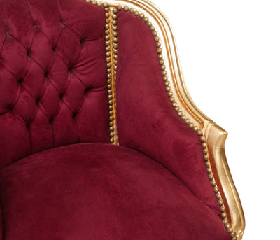 Biscottini Poltrona stile francese Luigi XVI in legno massello di faggioL63XPR57XH80 cm