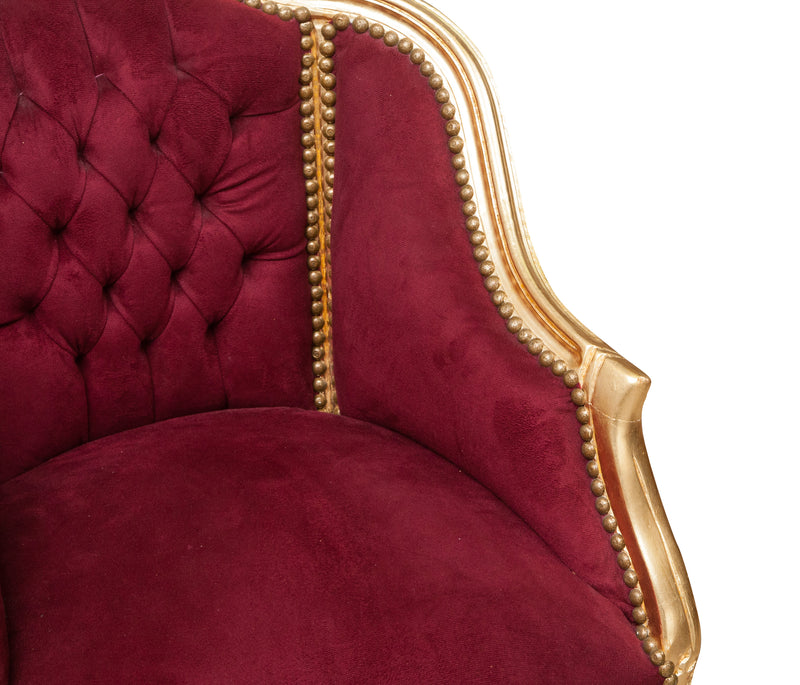 Biscottini Poltrona stile francese Luigi XVI in legno massello di faggioL63XPR57XH80 cm