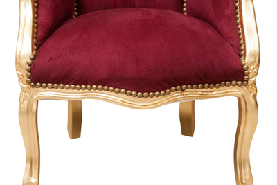 Biscottini Poltrona stile francese Luigi XVI in legno massello di faggioL63XPR57XH80 cm